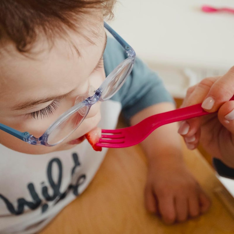 TalkTools ® Magenta Fork™ - Provides oral awareness during feeding | Encourages lip closure | Increases sensory awareness | FDA compliant, Latex, Lead, BPA, and Phthalates free (Smooth) - Image 5